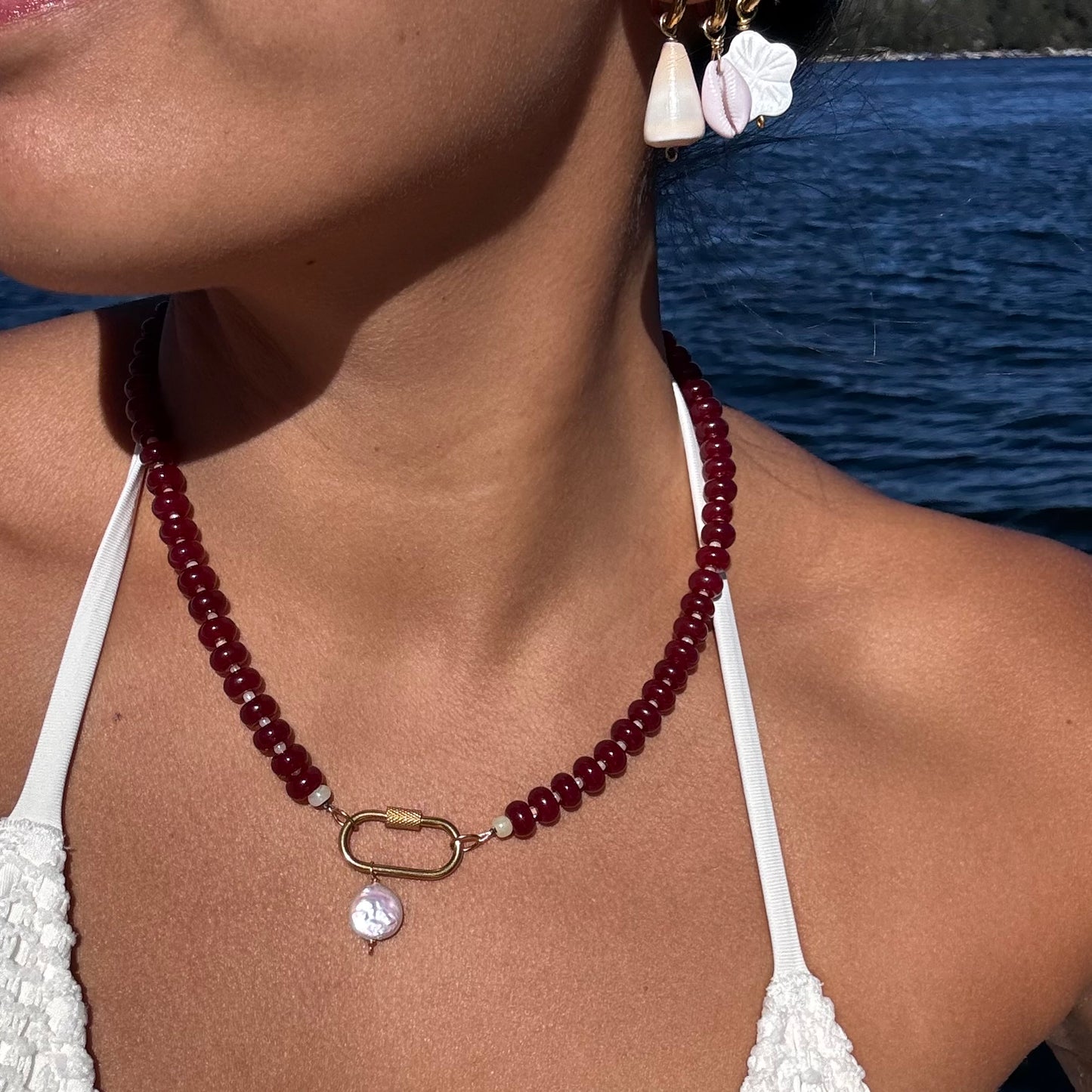 Cherry Beaded Necklace
