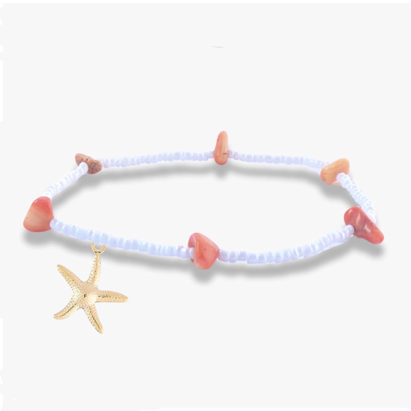 Orange Seaside Anklet