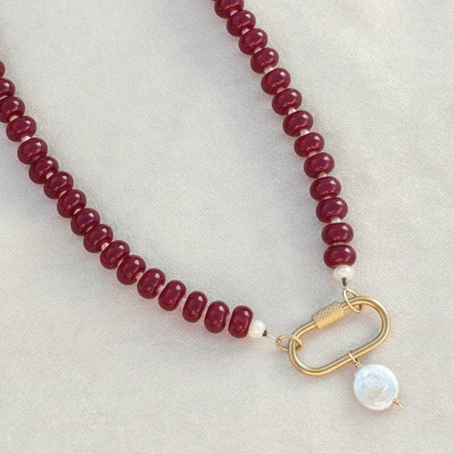 Cherry Beaded Necklace