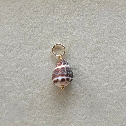 Mini Textile Cone Charm in Gold