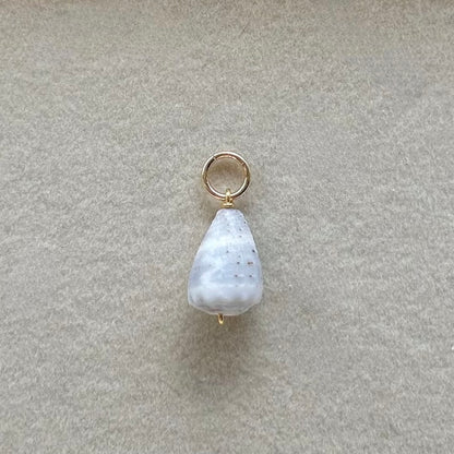 Rare Mini Gray Spotted Cone Charm in Gold
