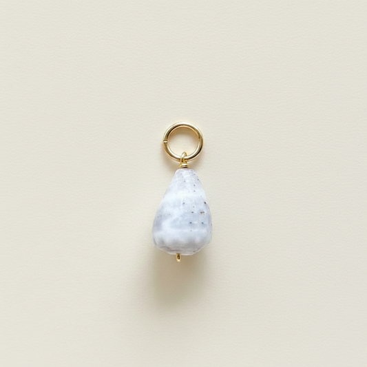 Rare Mini Gray Spotted Cone Charm in Gold