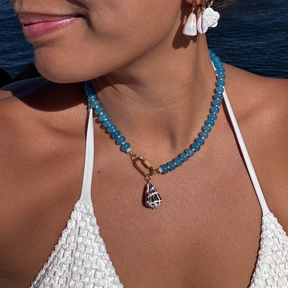 Deep Blue Beaded Necklace