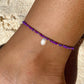 Purple & Gold Anklet