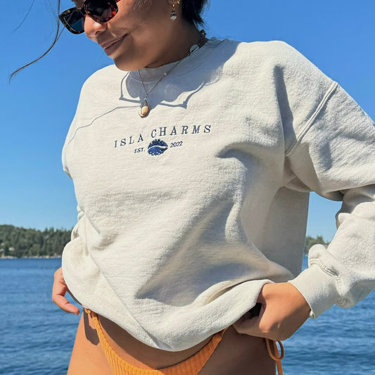 Isla Charms Crewneck in Sand