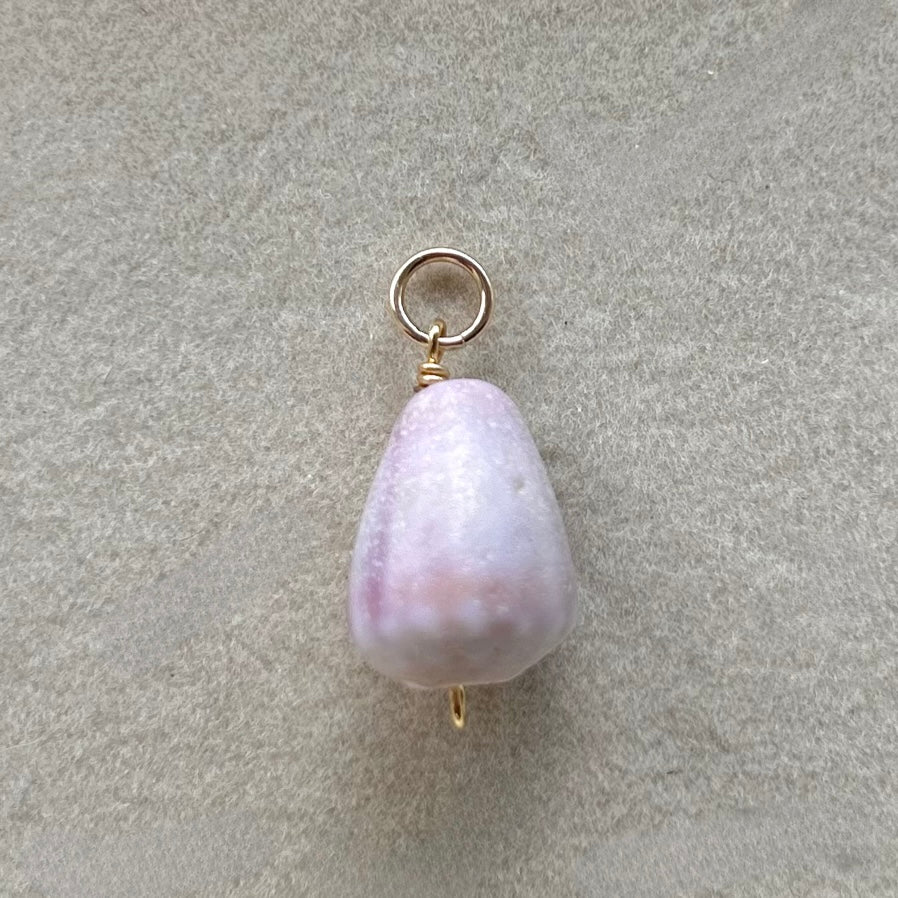 Rare Pink Cone Charm in Gold