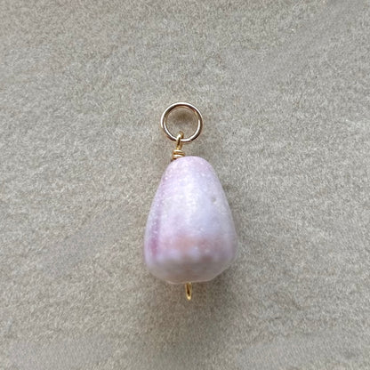 Rare Pink Cone Charm in Gold