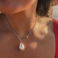 Silver White Cowrie Gem Necklace