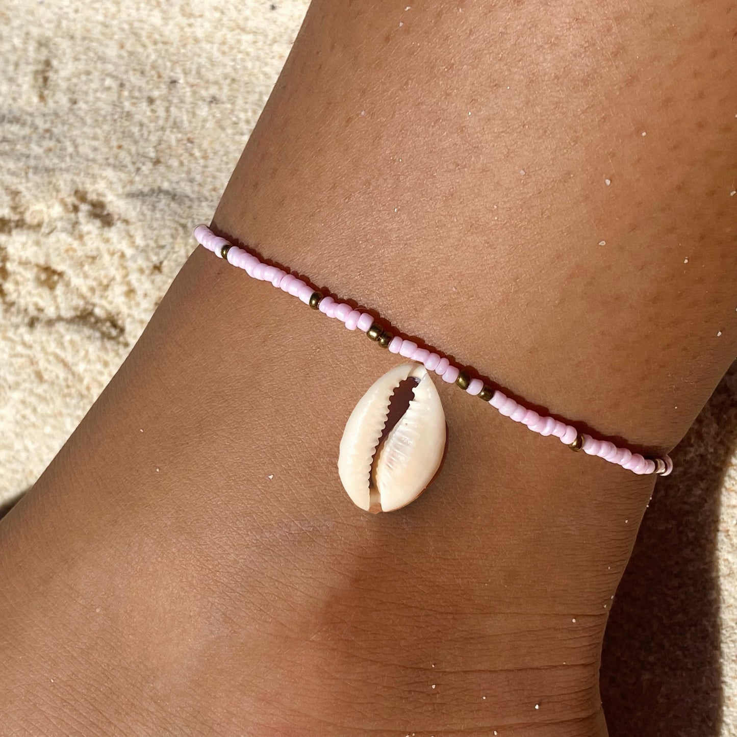 Pink & Gold Anklet