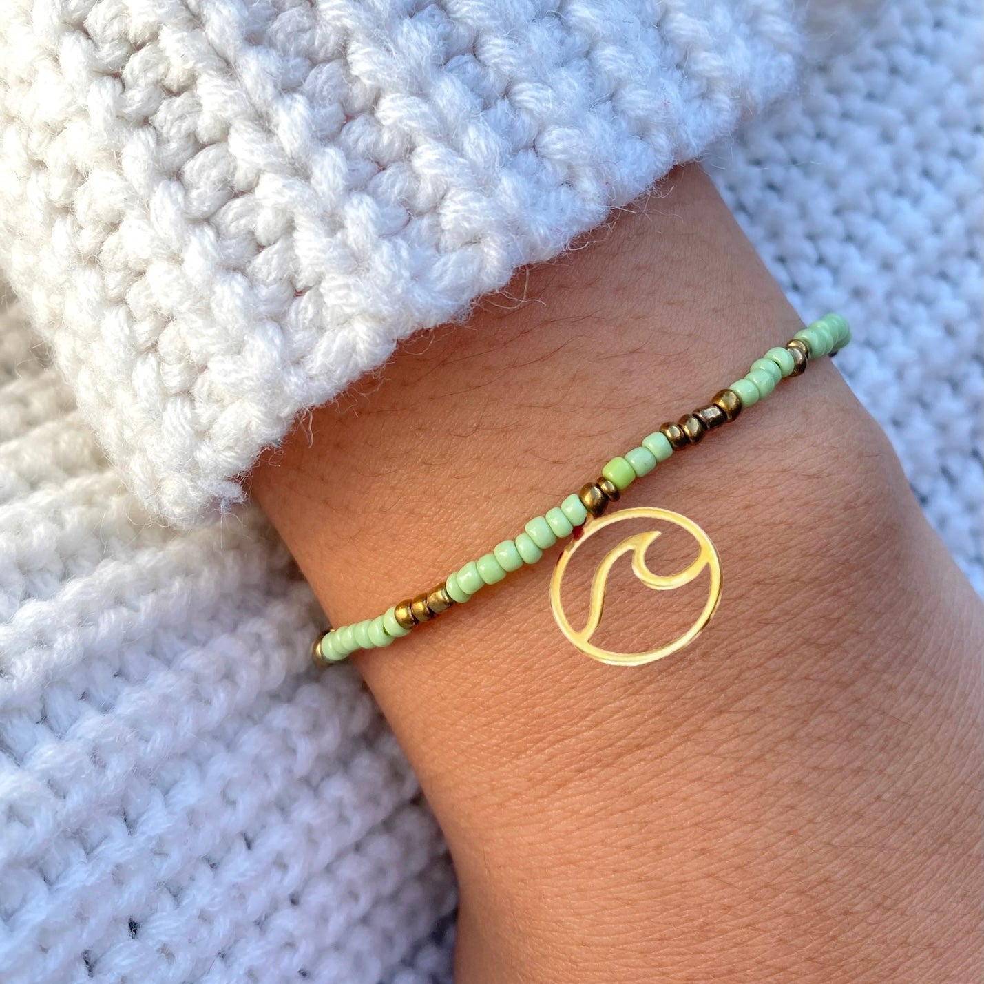 Light Green & Gold Bracelet