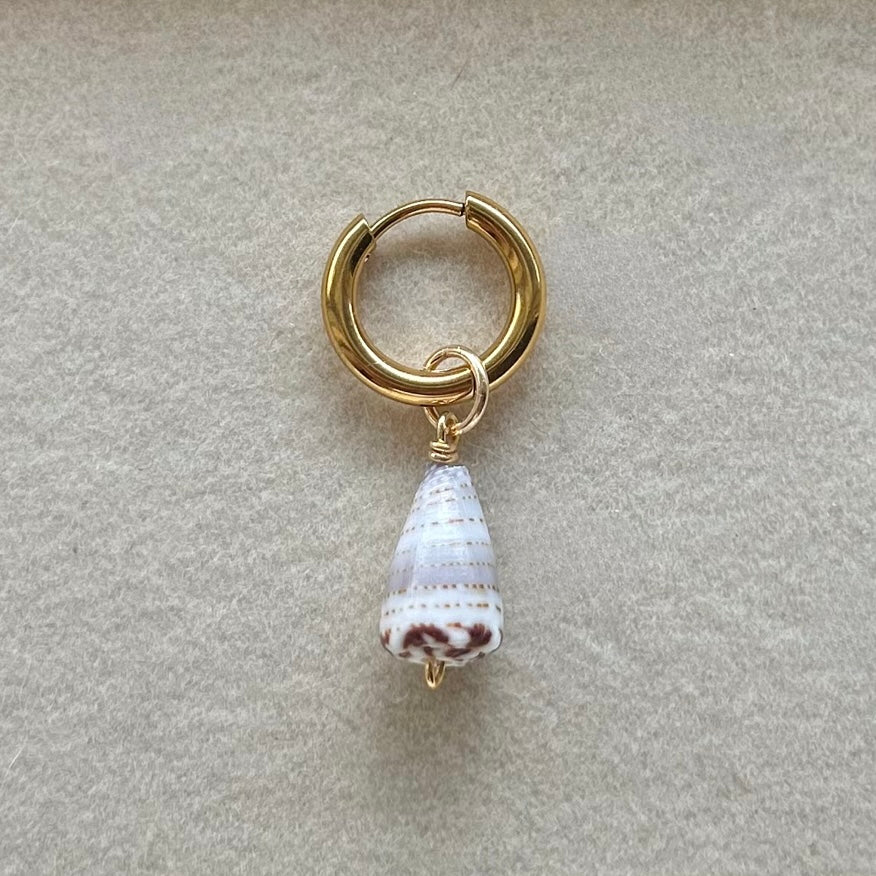Rare Spotted Cone Charm in Gold