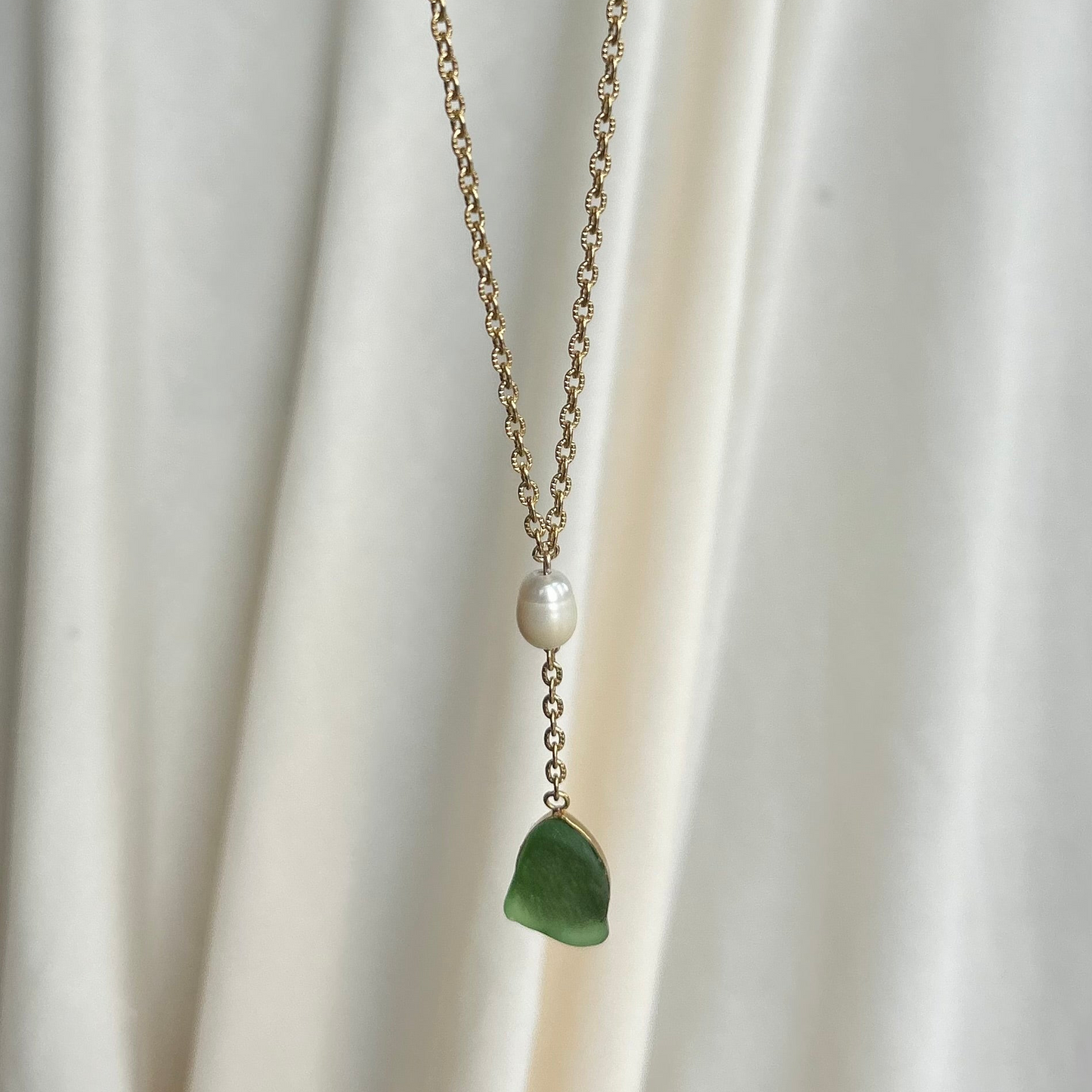 Seaglass Lariat Necklace