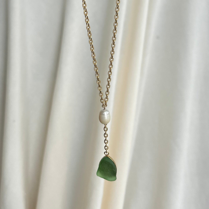 Seaglass Lariat Necklace