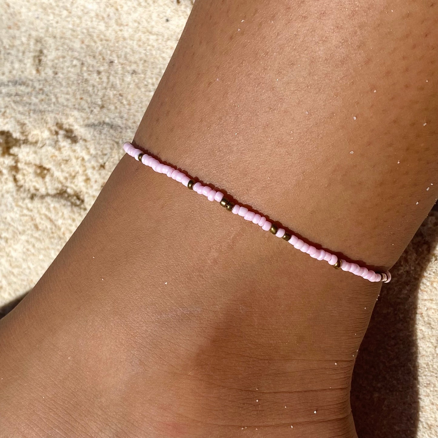 Pink & Gold Anklet