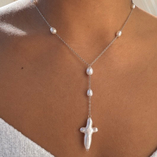 Silver Mother of Pearl Necklace