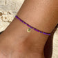 Purple & Gold Anklet