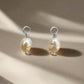 Silver Freshwater Pearl Huggie Charms