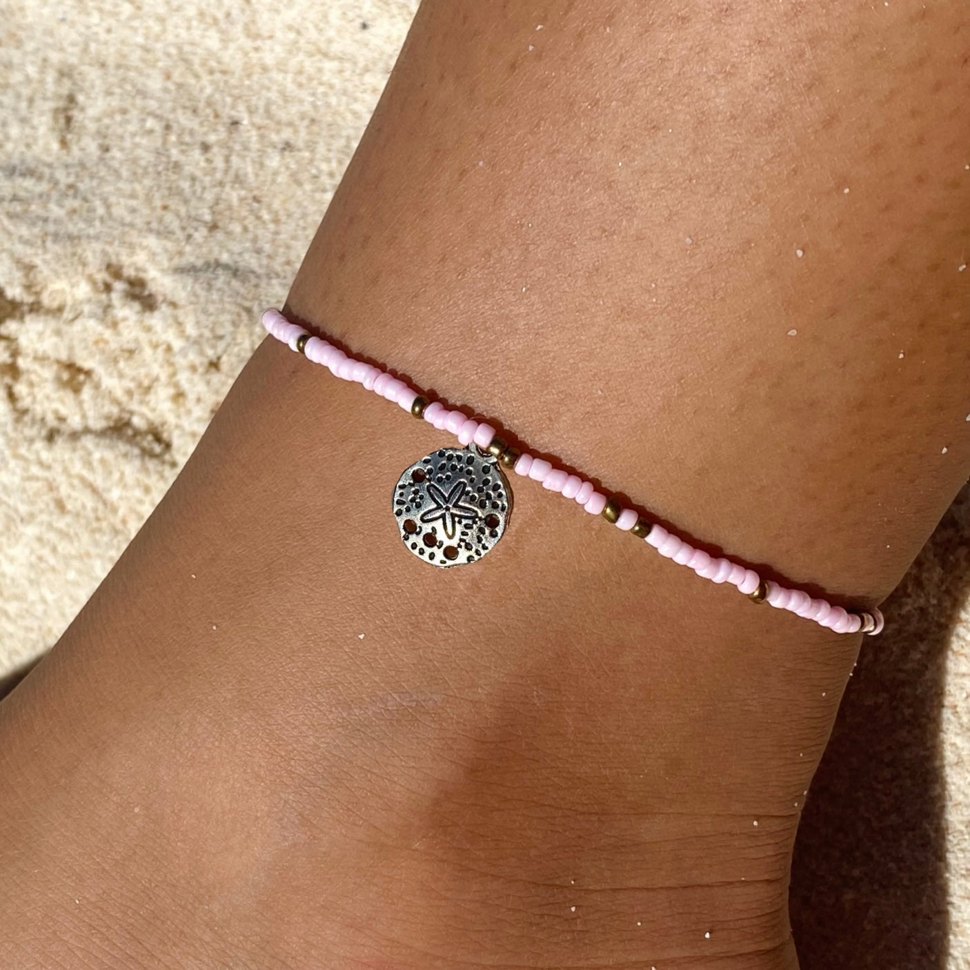 Pink & Gold Anklet