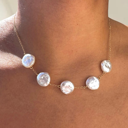 Coin Pearl Necklace