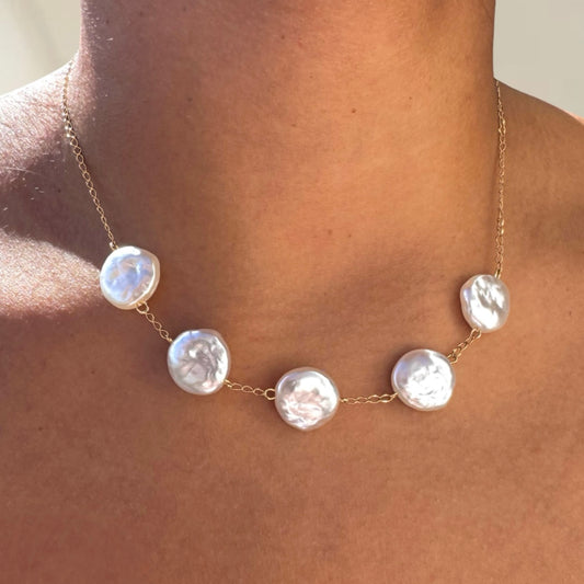 Coin Pearl Necklace