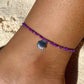 Purple & Gold Anklet