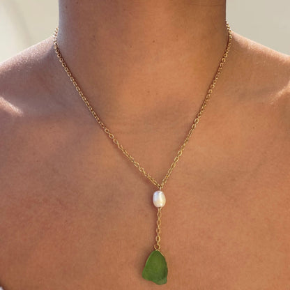 Seaglass Lariat Necklace