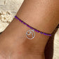 Purple & Gold Anklet