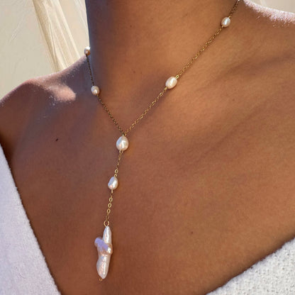 Mother of Pearl Drop Necklace