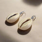 Silver Faux Cowrie Huggies Charms