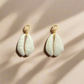 Gold White Cowrie Huggies