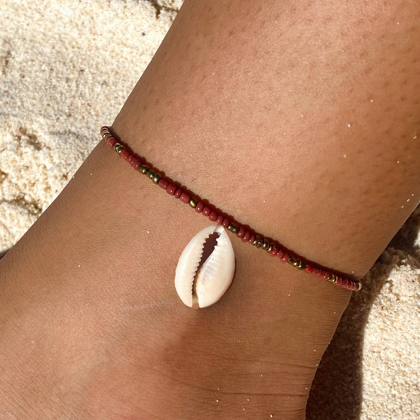 Brown & Gold Anklet