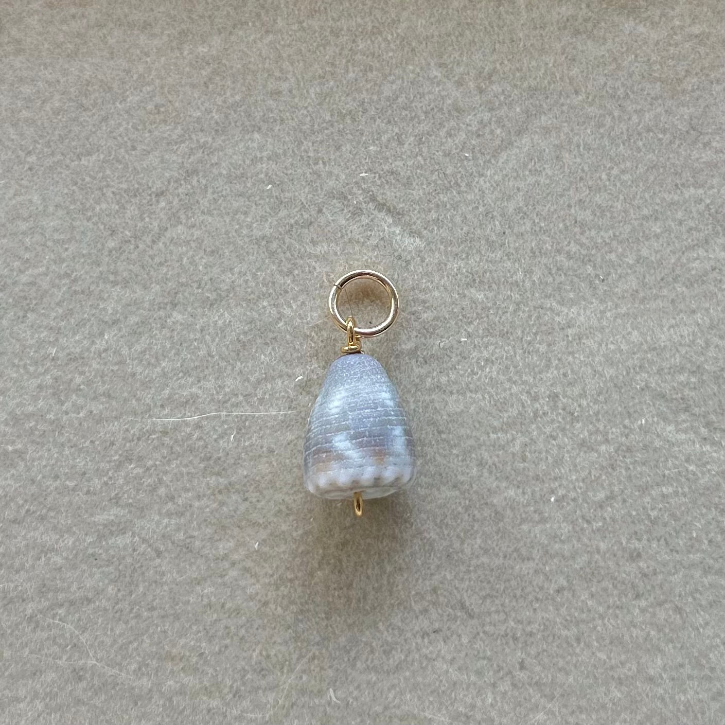 Rare Mini Gray Cone Charm in Gold