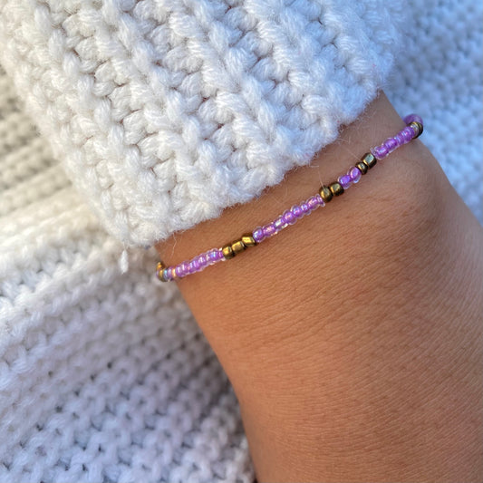 Purple & Gold Bracelet